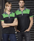 Biz Collection Casual Wear S / Black/Green/Grey Biz Collection Charger Mens Polo P500MS