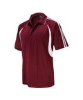 Biz Collection Casual Wear S / Maroon/White Biz Collection Flash Mens Polo P3010