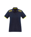 Biz Collection Casual Wear 6 / Navy/Fluoro Yellow Biz Collection Galaxy Ladies Polo P900LS