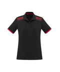 Biz Collection Casual Wear 6 / Black/Red Biz Collection Galaxy Ladies Polo P900LS