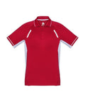 Biz Collection Casual Wear Red/White/Silver / 4 Biz Collection Renegade Kids Polo P700KS