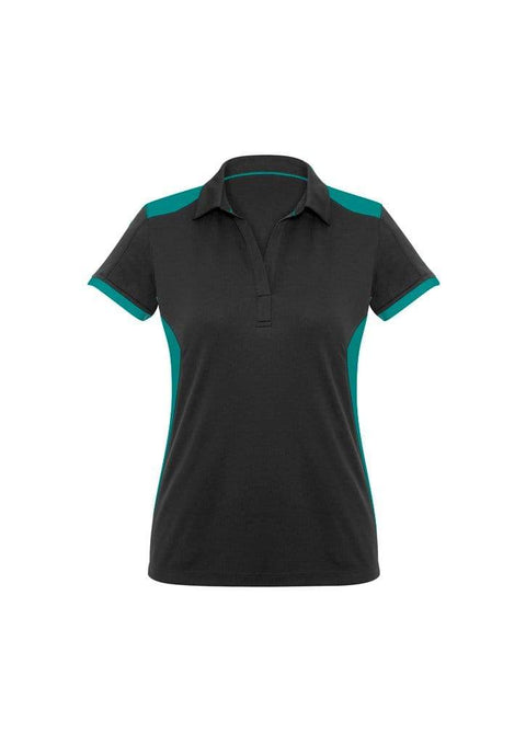 Biz Collection Casual Wear 6 / Black/Teal Biz Collection Rival Ladies Polo P705LS