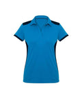 Biz Collection Casual Wear 6 / Cyan/Navy Biz Collection Rival Ladies Polo P705LS