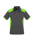 Biz Collection Casual Wear S / Grey/Fluoro Lime Biz Collection Rival Mens Polo P705MS