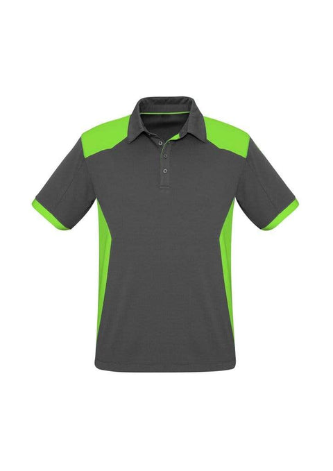 Biz Collection Casual Wear S / Grey/Fluoro Lime Biz Collection Rival Mens Polo P705MS