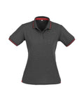 Biz Collection Casual Wear Steel Grey/Red / 8 Biz Collection Women’s Jet Polo P226LS