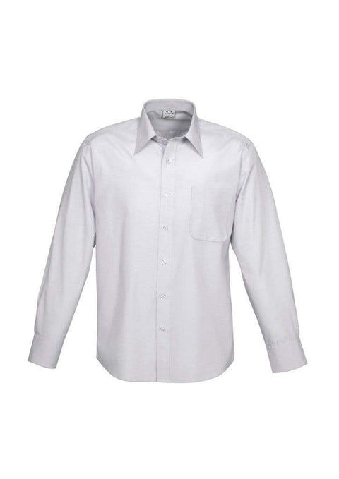 Biz Collection Corporate Wear Silver Grey / S Biz Collection Men’s Ambassador Long Sleeve Shirt S29510