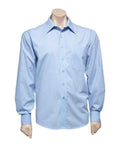 Biz Collection Corporate Wear Sky / S Biz Collection Men’s Micro Check Long Sleeve Shirt Sh816