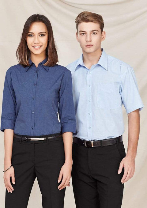 Biz Collection Corporate Wear Biz Collection Men’s Micro Check Short Sleeve Shirt Sh817