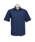 Biz Collection Corporate Wear Navy / S Biz Collection Men’s Micro Check Short Sleeve Shirt Sh817