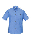 Biz Collection Corporate Wear Chambray / XS Biz Collection Men’s Wrinkle Free Chambray Short Sleeve Shirt Sh113
