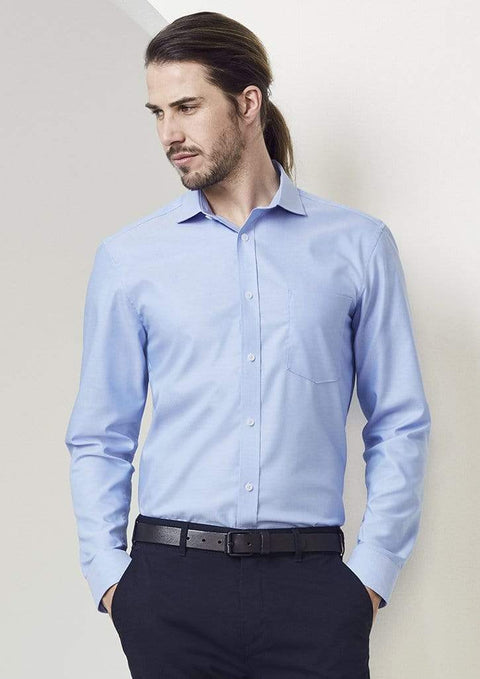 Biz Collection Corporate Wear Blue / XS Biz Collection Regent Mens L/S Shirt S912ML