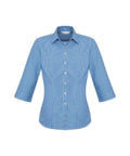 Biz Collection Corporate Wear French Blue / 6 Biz Collection Women’s Ellison 3/4 Sleeve Shirt S716lt