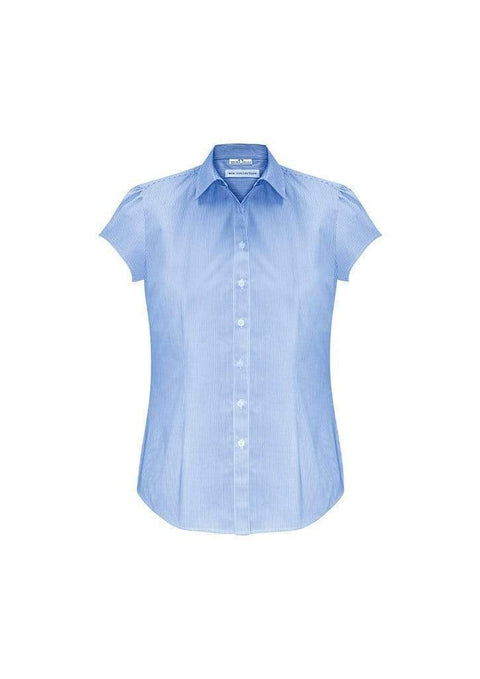 Biz Collection Corporate Wear Blue / 6 Biz Collection Women’s Euro Short Sleeve Shirt S812ls