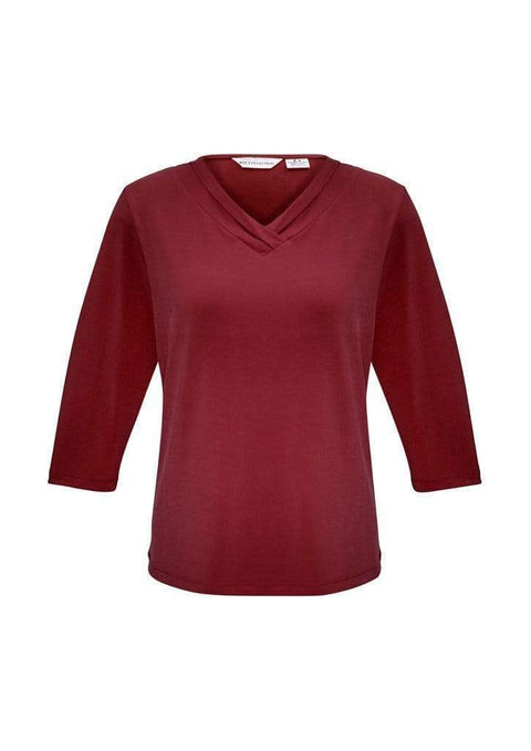 Biz Collection Corporate Wear Cherry / 6 Biz Collection Women’s Lana 3/4 Sleeve Top K819lt