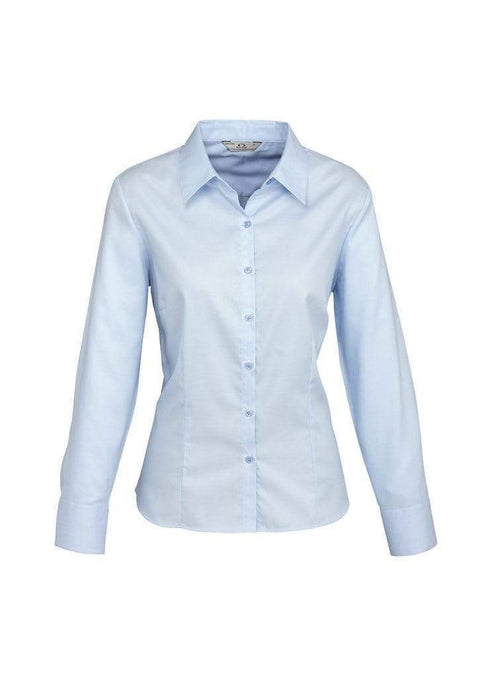 Biz Collection Corporate Wear Blue / 6 Biz Collection Women’s Luxe Long Sleeve Shirt S118ll