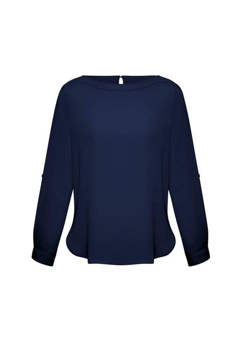 Biz Collection Corporate Wear Midnight Blue / 6 Biz Collection Women’s Madison Boatneck Blouse S828ll