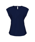 Biz Collection Corporate Wear Midnight Blue / 6 Biz Collection Women’s Mia Pleat Knit Top K624ls
