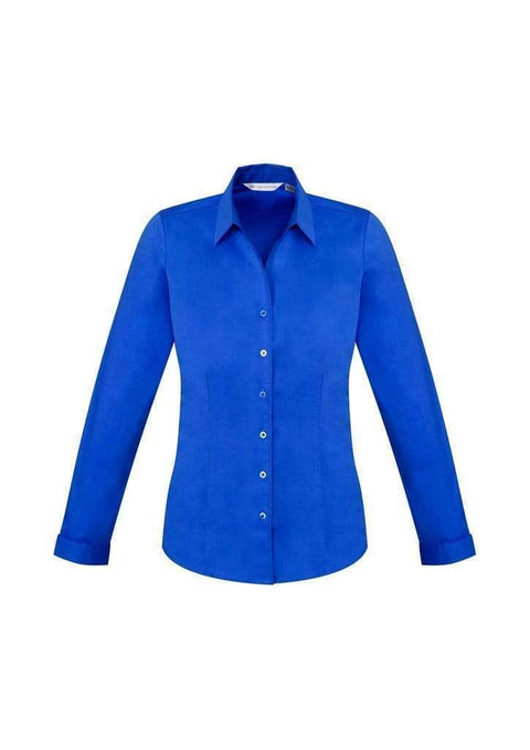 Biz Collection Corporate Wear Electric Blue / 6 Biz Collection Women’s Monaco Long Sleeve Shirt S770ll