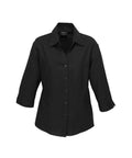 Biz Collection Corporate Wear Black / 6 Biz Collection Women’s Plain Oasis 3/4 Sleeve Shirt Lb3600