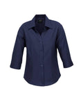 Biz Collection Corporate Wear Navy / 6 Biz Collection Women’s Plain Oasis 3/4 Sleeve Shirt Lb3600