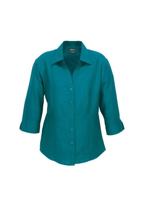 Biz Collection Corporate Wear Teal / 6 Biz Collection Women’s Plain Oasis 3/4 Sleeve Shirt Lb3600
