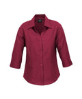 Biz Collection Corporate Wear Cherry / 6 Biz Collection Women’s Plain Oasis 3/4 Sleeve Shirt Lb3600