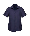 Biz Collection Corporate Wear Navy / 6 Biz Collection Women’s Plain Oasis Short Sleeve Shirt Lb3601