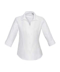 Biz Collection Corporate Wear White / 6 Biz Collection Women’s Preston 3/4 Sleeve Shirt S312lt