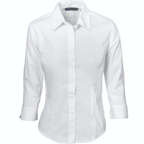 DNC Workwear Corporate Wear White / 6 DNC WORKWEAR Ladies Polyester 3/4 Sleeve Cotton Shirt 4203
