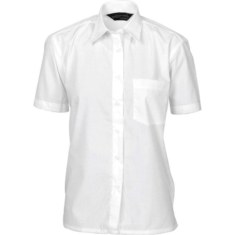 DNC Workwear Corporate Wear White / 6 DNC WORKWEAR Ladies Polyester Cotton Short Sleeve Poplin Shirt 4201