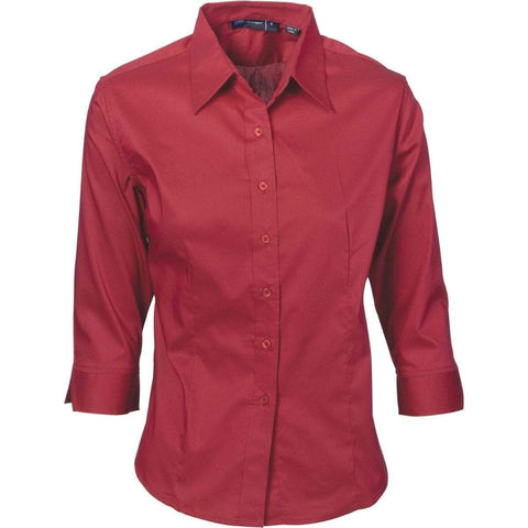 DNC Workwear Corporate Wear Cherry / 6 DNC WORKWEAR Ladies Premier Stretch Poplin 3/4 Sleeve Business Shirt 4232