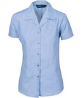 DNC Workwear Corporate Wear Blue / 6 DNC WORKWEAR Ladies Revere Collar Mini (Check) Houndstooth Short Sleeve Business Shirt 4255