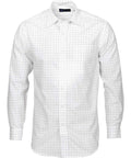 DNC Workwear Corporate Wear White/Blue / 37 DNC WORKWEAR Men’s Yarn Dyed Long Sleeve Check Shirt 4158