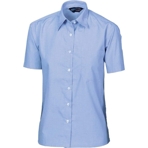 DNC Workwear Corporate Wear Blue Chambray / 6 DNC WORKWEAR Polyester Cotton Short Sleeve Business Shirt 4211