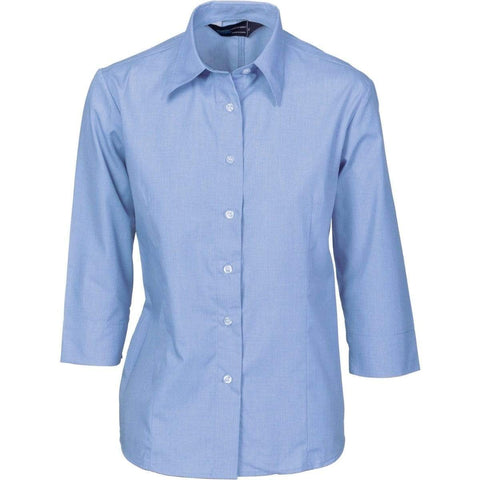 DNC Workwear Corporate Wear Blue Chambray / 6 DNC WORKWEAR Regular Collar 3/4 Sleeve Blouse 4213