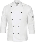 DNC Workwear Hospitality & Chefwear White / XS DNC WORKWEAR Cool-Breeze Cotton Long Sleeve Chef Jacket 1104