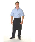 DNC Workwear Hospitality & Chefwear Black / 85cm x 75cm DNC WORKWEAR Cotton Drill 3/4 Apron No Pocket 2302