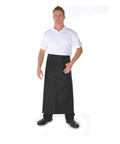 DNC Workwear Hospitality & Chefwear Black / 84cm X 90cm DNC WORKWEAR Cotton Drill Continental Aprons with Pocket 2401