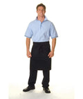 DNC Workwear Hospitality & Chefwear Black / 85cm x 58cm DNC WORKWEAR Cotton Drill Half Apron No Pocket 2202