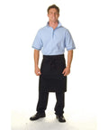 DNC Workwear Hospitality & Chefwear Black / 85cm x 58cm DNC WORKWEAR Cotton Drill Half Apron with Pocket 2201
