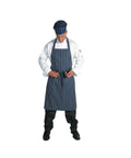 DNC Workwear Hospitality & Chefwear Blue/White / 80cm X 86cm DNC WORKWEAR Pinstripe Full Bib Apron - No Pocket 2536