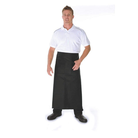 DNC Workwear Hospitality & Chefwear Black / 84cm X 90cm DNC WORKWEAR Polyester Cotton Continental Apron with Pocket 2411