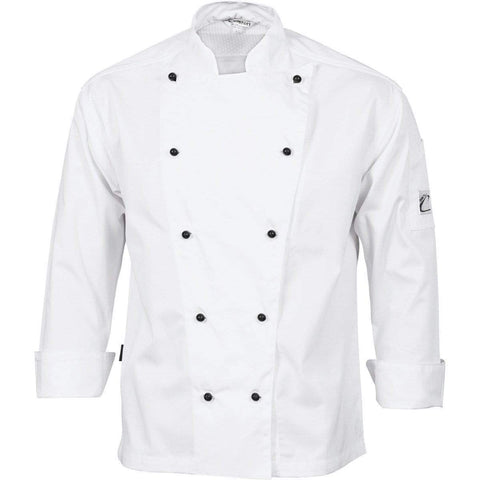 DNC Workwear Hospitality & Chefwear White / XS DNC WORKWEAR Three-Way Airflow Long Sleeve Chef Jacket 1106