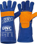 DNC Workwear PPE Blue/Gold / One Size DNC WORKWEAR Blue  Gold Welders Gauntlet GR31