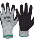 DNC Workwear PPE Black/Grey / XL/10 DNC WORKWEAR Cut5- Nitrile Sandy Shinish GC31