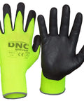 DNC Workwear PPE Black/HiVis Yellow / S/7 DNC WORKWEAR Hivis Nitrile Supaflex GN10