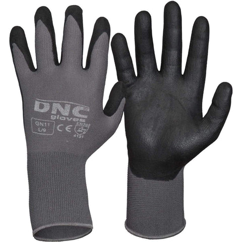 DNC Workwear PPE Black/Grey / 2XL/11 DNC WORKWEAR Premium Nitrile Supaflex Palm GN11