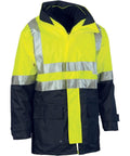 DNC Workwear Work Wear Yellow/Navy / S DNC WORKWEAR 4-in-1 Hi-Vis Two-Tone Breathable Jacket with Vest and 3M Reflective Tape 3864