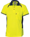 DNC Workwear Work Wear DNC WORKWEAR Cool-Breeze Contrast Mesh Short Sleeve Polo 3901